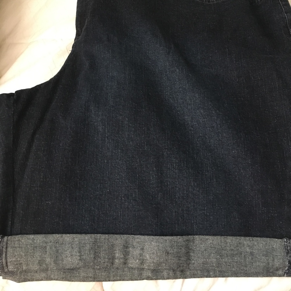Dark wash jean Bermuda shorts